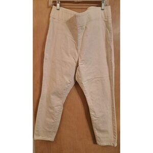 Simply Vera VeraWang  Pull On Crop Skinny Off White Cream Denim Womens Jeans 18